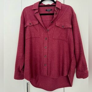 Red Madewell Button-Up Flannel Shirt